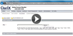 Managing Content in Your Adobe Connect Meeting (Plays Video Tutorial)